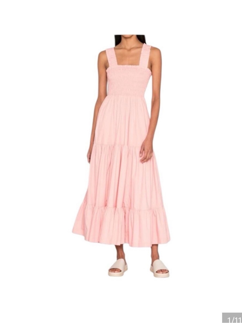 Abercrombie & Fitch Pink Tiered Maxi Dress